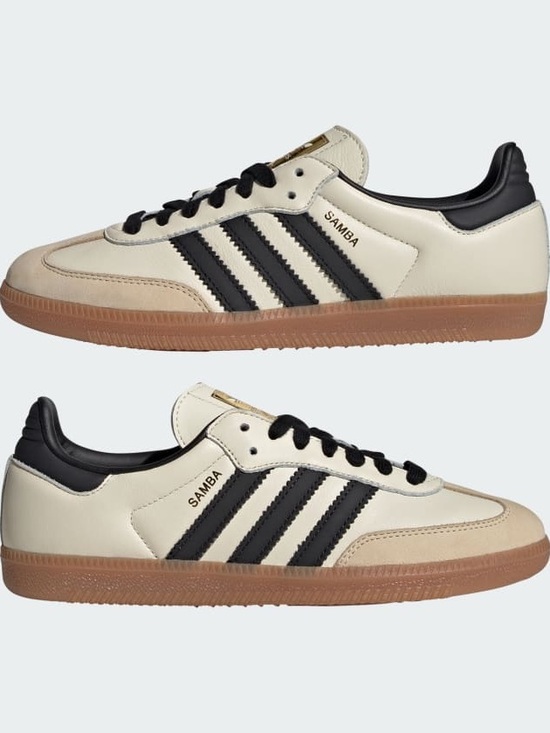 adidas Shoes - Adidas Women's Cream Black Samba Sneakers
